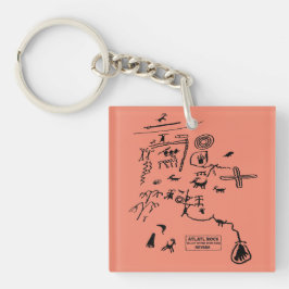 Petroglyphs at Atlatl Rock at Valley of Fire State Schlüsselanhänger