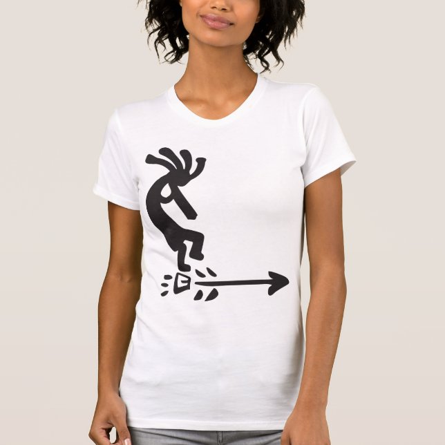 Petroglyphs-Silhouette Kokopelli T-Shirt (Vorderseite)