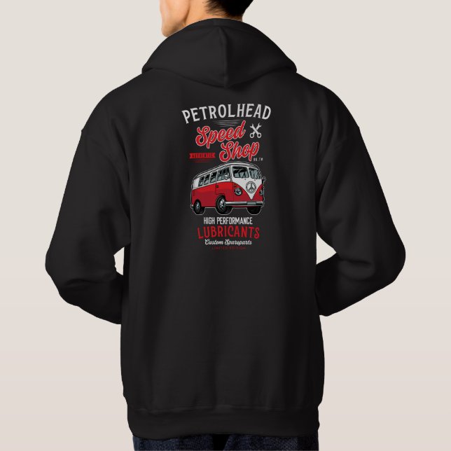 Petrolhead Speed Shop Hochleistungs-Lubricator Hoodie (Rückseite)