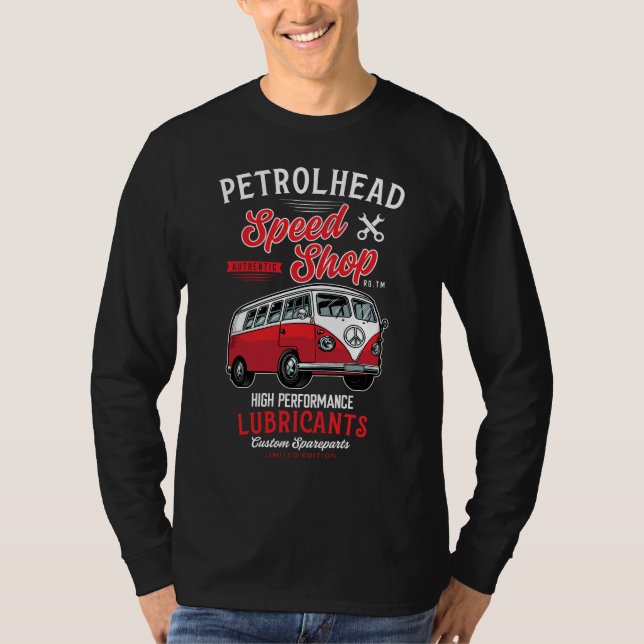 Petrolhead Speed Shop Hochleistungs-Lubricator T-Shirt (Vorderseite)