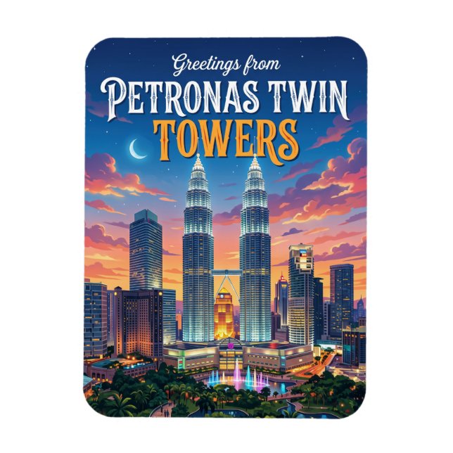 Petronas Twin Towers Malaysia Magnet (Vertikal)