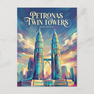 Petronas Twin Towers Malaysia Postkarte