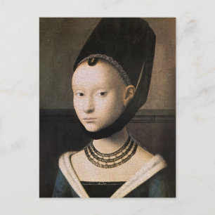 Petrus Christus Porträt einer jungen Frau Postkarte