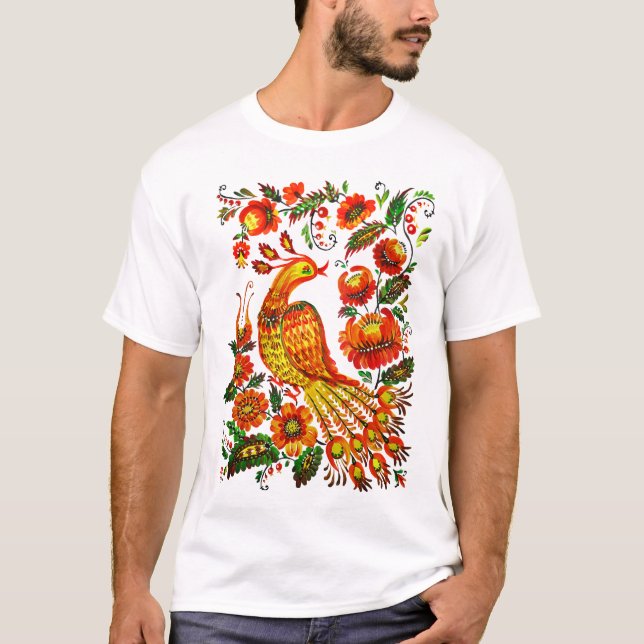 Petrykivka ukrainian firebird T-Shirt (Vorderseite)