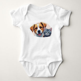 pets and dog baby strampler