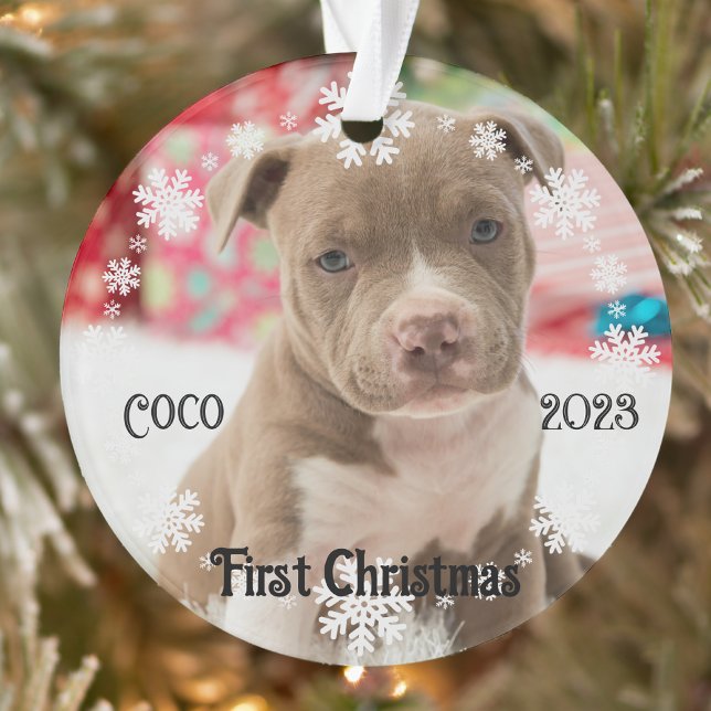 Pet's erster Weihnachts-Keepake Acrylschmuck Ornament (Von Creator hochgeladen)