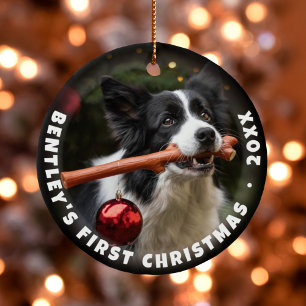 Pet's First Christmas Foto Forever Zuhause Keramik Ornament