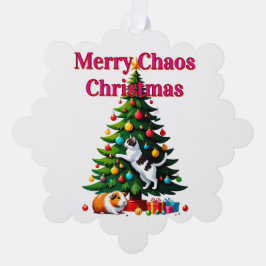 Pets First Christmas Paper Ornament Card Karte