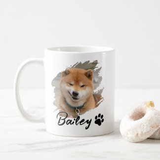 Pet's Simple Modern Cool Typography Name and Photo Kaffeetasse