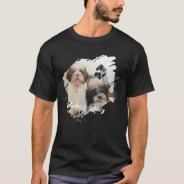 Pet's Simple Modern Cool Typography Name and Photo T-Shirt