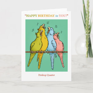Petshop Quartet Birthday Card Karte