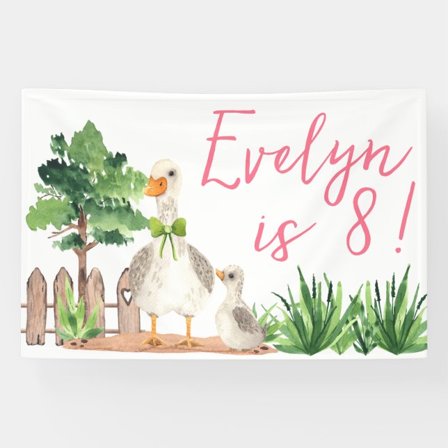 Petting Zoo Birthday Part Banner | Duckversion (Horizontal)