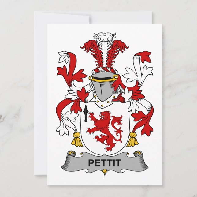 Pettit Familienwappen (Vorderseite)