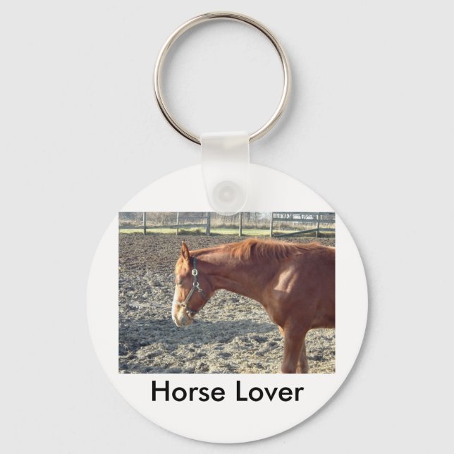 Petty Chestnut Horse Schlüsselanhänger (Vorderseite)