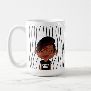 PETTY MAMA Sonnengesicht(en) Stripte Mutter-Tag- Kaffeetasse