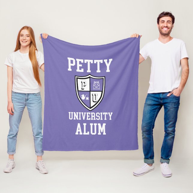 Petty University Alum grad alma mater lavener Fleecedecke (Beispiel)