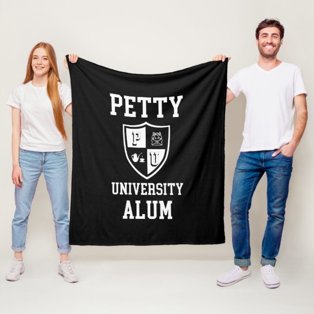 Petty University Alum grad alma mater sarkastisch Fleecedecke (Beispiel)