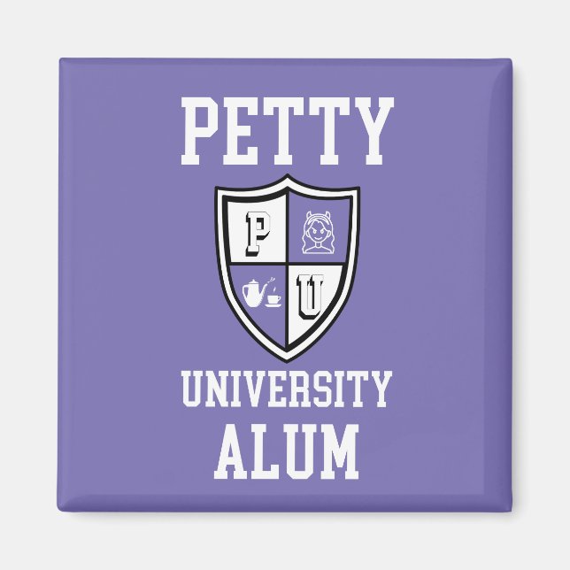 Petty University Alum grad periwinkle alma mater Magnet (Vorne)
