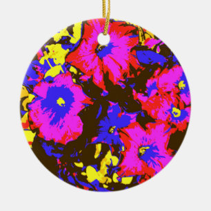 PETUNIA-BLUME KERAMIKORNAMENT