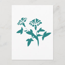 Petunia Blume Stylized Postkarte