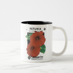 Petunia Feuerwehrchef Zwergsamen Packet, F. Lagoma Zweifarbige Tasse