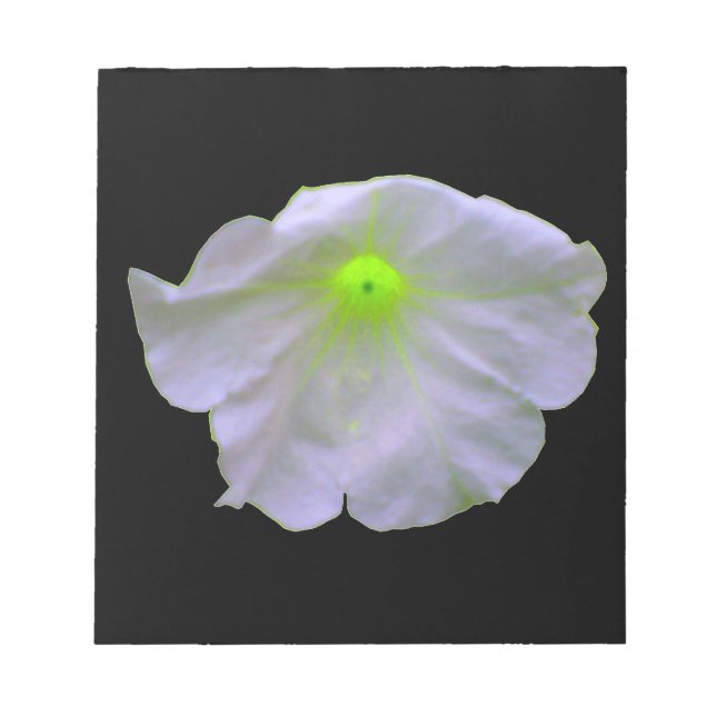 Petunia Green Glow Notepad Notizblock (Vorderseite)