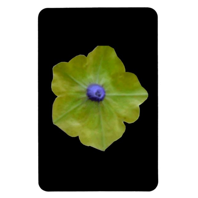 Petunia Green und Blue Premium Magnet (Vertikal)