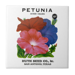 Petunia-Samenpaket im Vintage-Stil Fliese