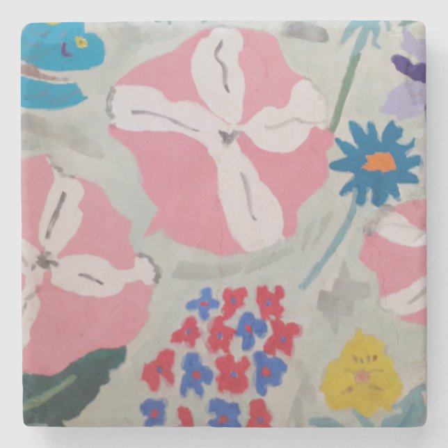 Petunia & Summer Blume Steinuntersetzer (Vorderseite)