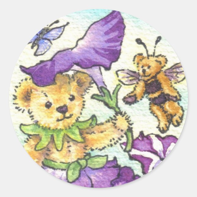 Petunia Teddy Sticker (Vorderseite)