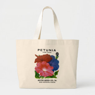 Petunia Vintag Seed Packet Jumbo Stoffbeutel