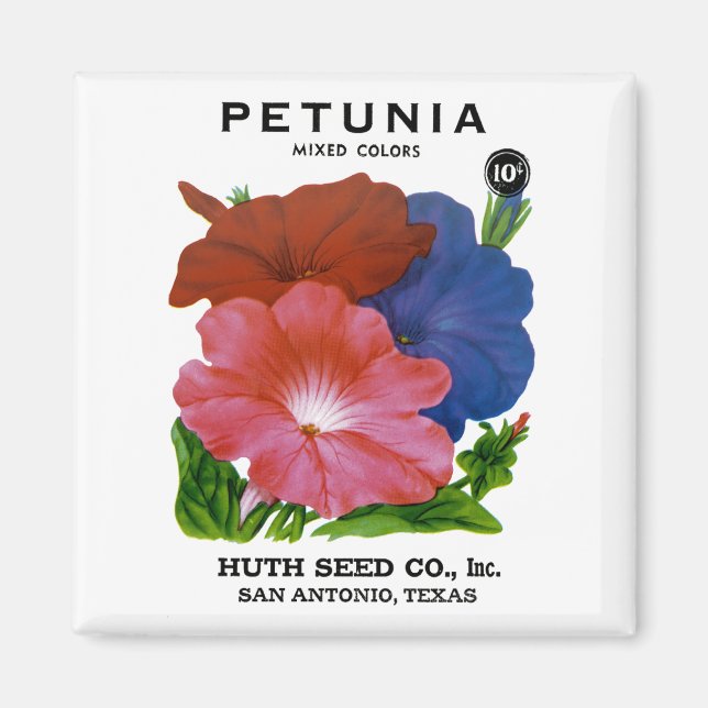 Petunia Vintag Seed Packet Magnet (Vorne)