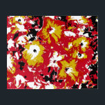 PETUNIAS ACRYLDRUCK<br><div class="desc">Ein lebendiges,  rotes,  gelbes,  schwarz-weißes Pop-Design der Petunien.</div>