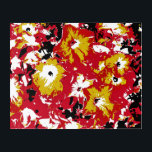 PETUNIAS ACRYLDRUCK<br><div class="desc">Ein lebendiges, rotes, gelbes, schwarz-weißes Pop-Design der Petunien.</div>