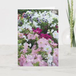 Petunias Personalisiert 65. Hochzeitstag Karte