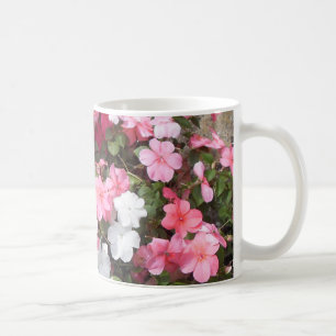 Petunias Rosa und Weiße Blume Kaffeetasse