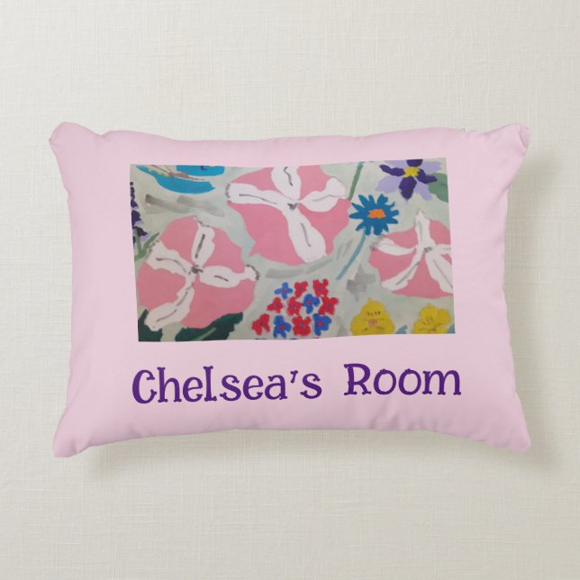 Petunias & Sommerliche Blume Personalisiert Dekokissen (Vorderseite)