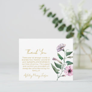 Petunie Beileidskarte zur Trauer Dankeskarte