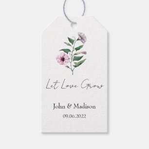 Petunie   Lass Liebe wachsen Hochzeitssamen  Geschenkanhänger