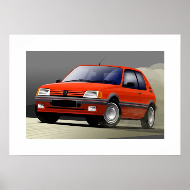 Peugeot 205 GTI Poster (Vorne)