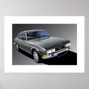 Peugeot 504 Coupe Poster illustration