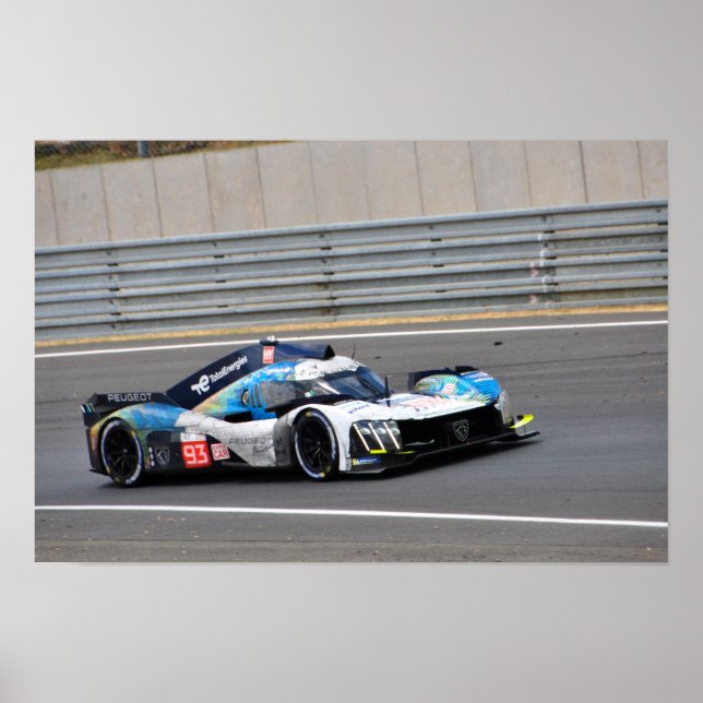 Peugeot 9X8 no93 24 Stunden von Le Mans 2023 Poster (Vorne)