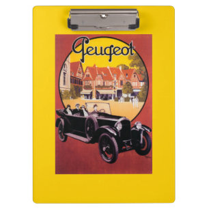 Peugeot-Automobil-förderndes Plakat Klemmbrett
