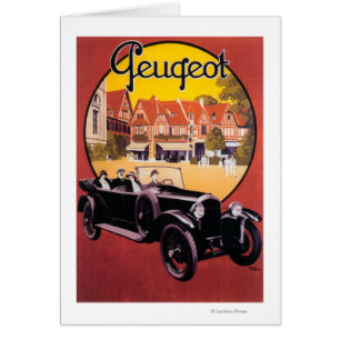 Peugeot-Automobil-Werbeplakat