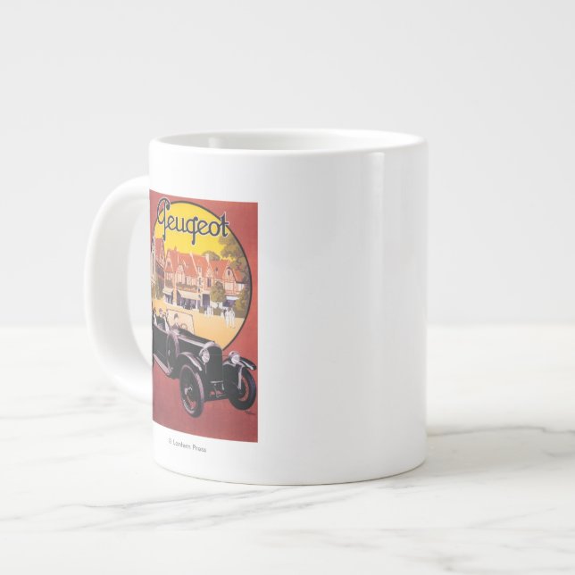 Peugeot Automobil-Werbeplakat Jumbo-Tasse (Vorderseite Links)