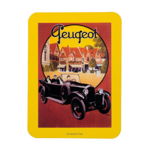 Peugeot Automobile-Werbeplakat Magnet