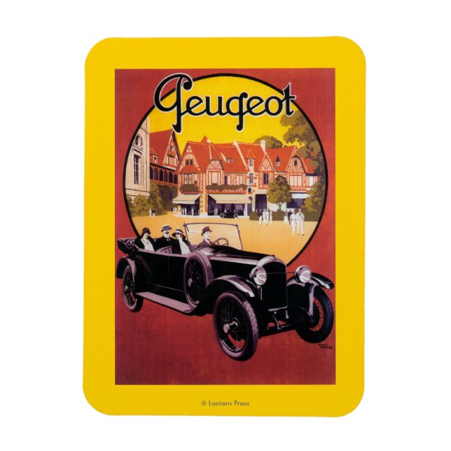 Peugeot Automobile-Werbeplakat Magnet (Vertikal)