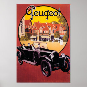 Peugeot Automobile-Werbeplakat Poster