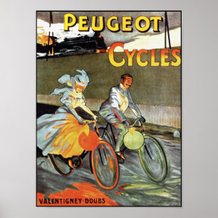 Peugeot Cycles - Vintages Fahrradposter Poster