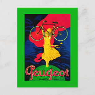 Peugeot Fahrrad Vintage Poster Europa Postkarte